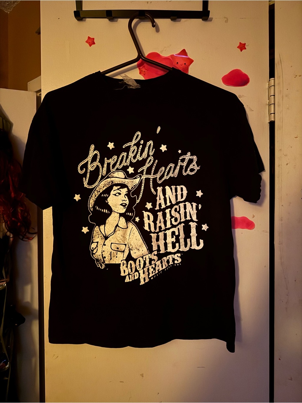 Boots and Hearts Festival Retro Country Girl T-shirt